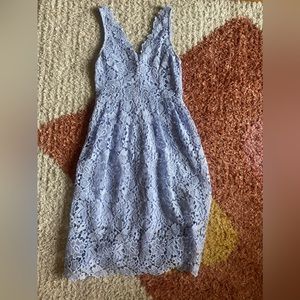 ASTR the Label | sky blue lace midi dress
